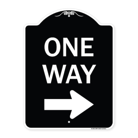 One Way Right Arrow Heavy-Gauge Aluminum Architectural Sign